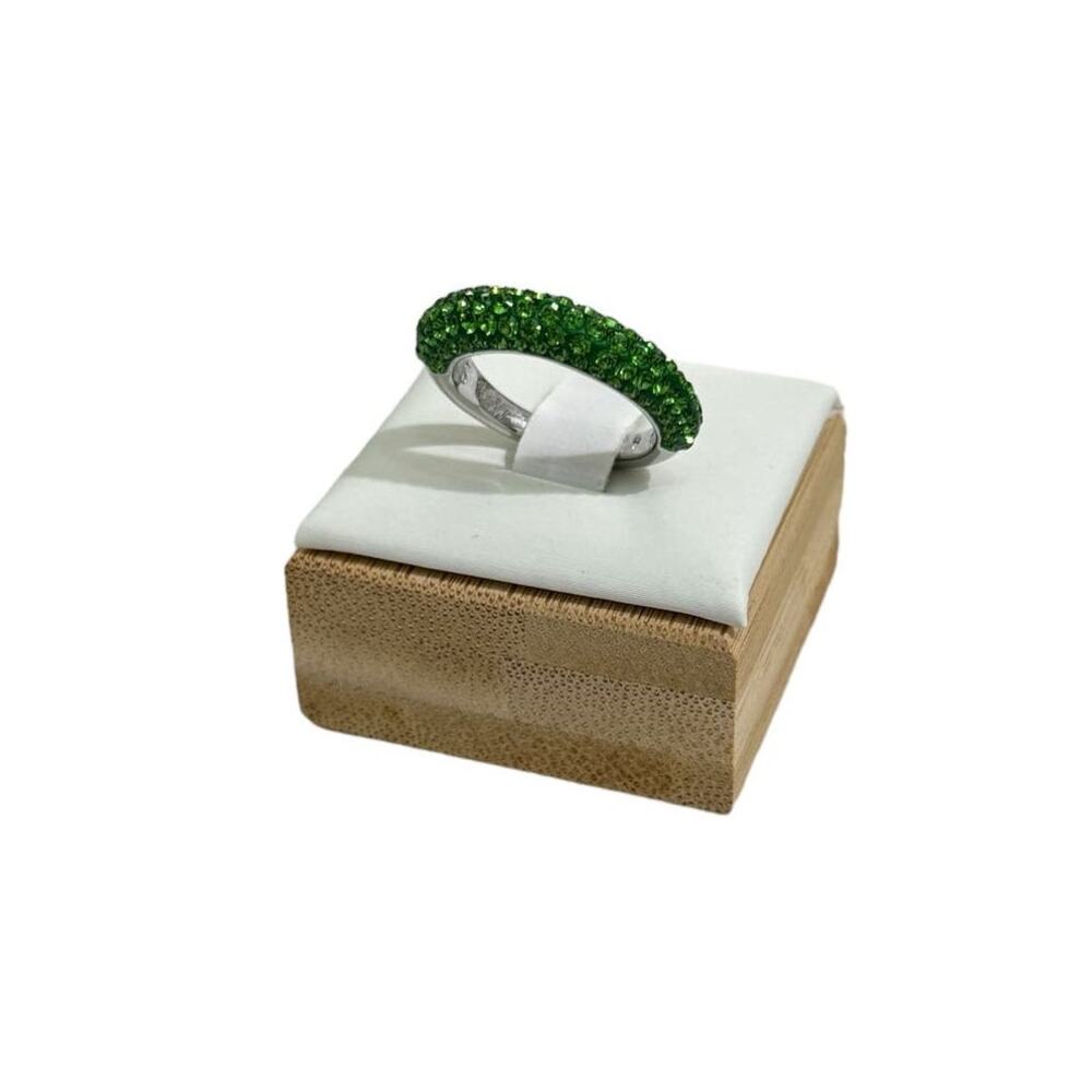 Swarovski Atelier Tigris ring Green, Rhodium plated size 52/USA6 NEW